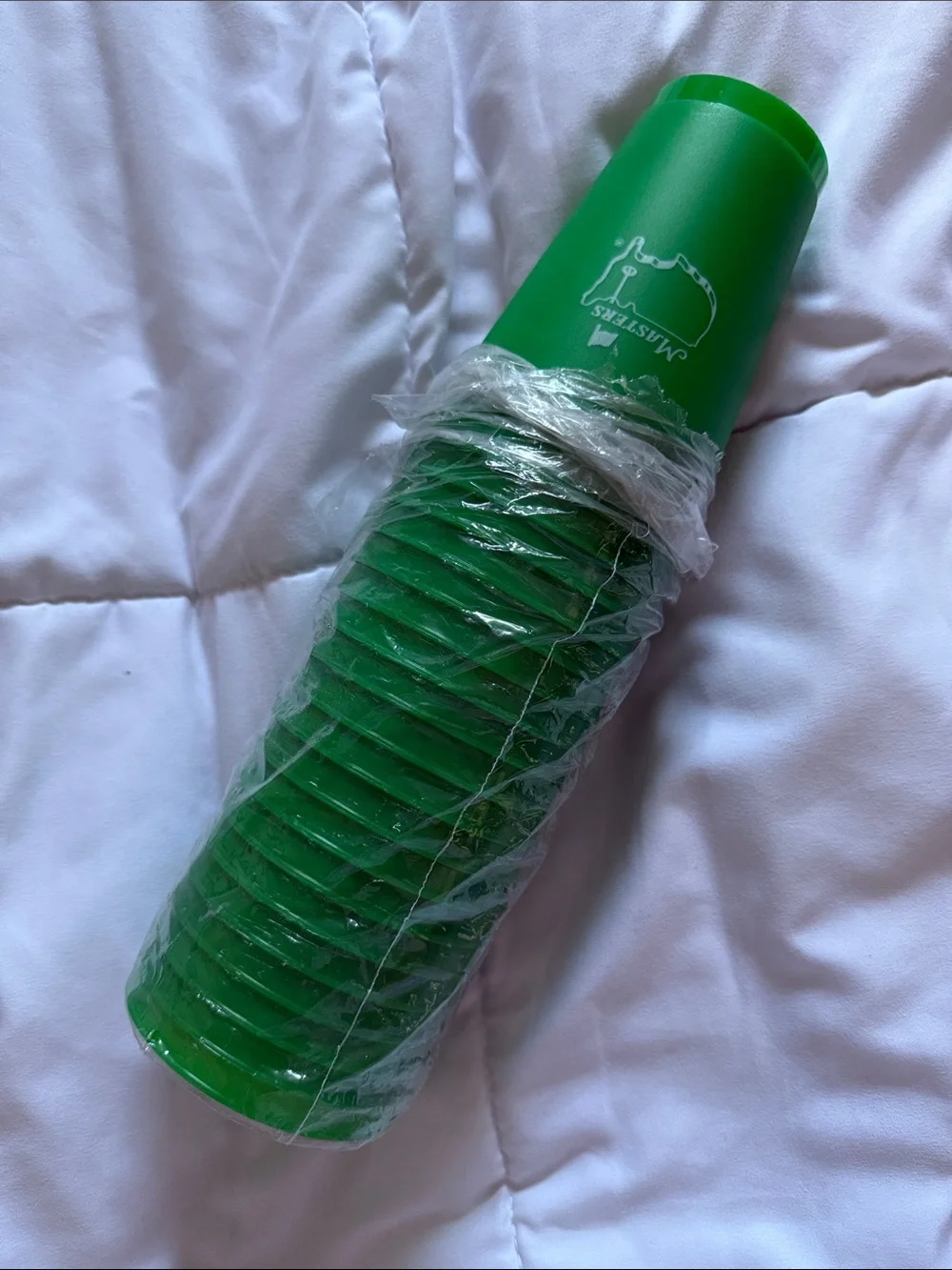 Masters Green Disposable Cups - Stack of Plastic Cups